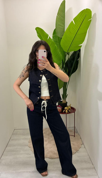 Jeans Laces Denim Scuro